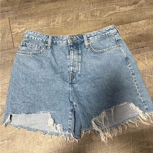 Forever 21 Light Blue Frayed Jean Shorts
